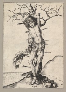 São Sebastião, ca. 1435-1491. de Martin Schongauer