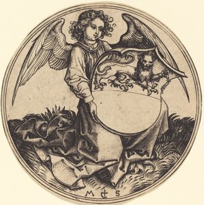 Escudo com Leão, Segurado por Anjo de Martin Schongauer