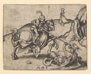 St. George Slaying the Dragon, ca. 1435-1491. de Martin Schongauer