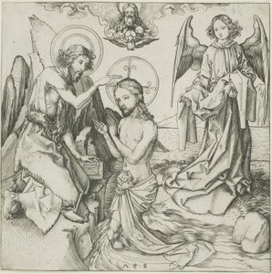 O Batismo de Cristo de Martin Schongauer