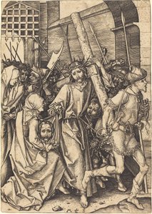 O Carregamento da Cruz com Santa Verônica de Martin Schongauer