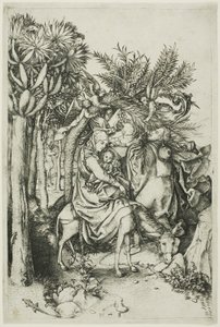 A fuga para o Egito de Martin Schongauer