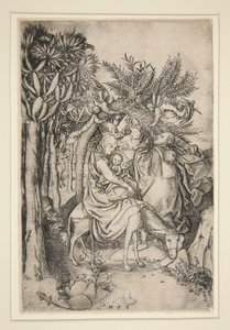 A Fuga para o Egito, da série Vida da Virgem de Martin Schongauer