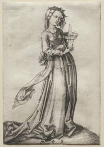 A Quarta Virgem Sábia. de Martin Schongauer