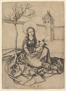 Madonna e criança no pátio, ca. 1435-1491. de Martin Schongauer