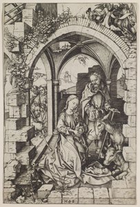 A Natividade, c.1471-73 (gravura) de Martin Schongauer