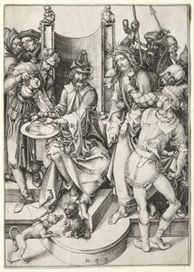 A Paixão: Cristo Diante de Pilatos de Martin Schongauer