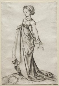 O segundo das virgens tolas. de Martin Schongauer