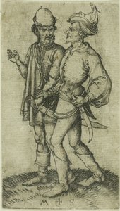 Dois mouros em conversa de Martin Schongauer