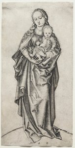 Virgem e criança com uma maçã de Martin Schongauer