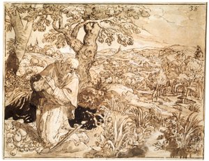 Um Eremita, 1585-1586 de Maarten de Vos