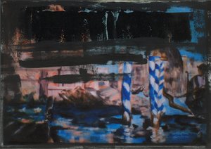 Canal Grande Abstrato Preto 1 de Martina Konitzky