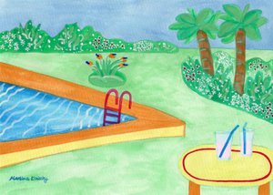 Antes da chuva na piscina de Martina Konitzky
