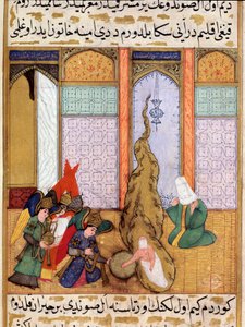 O nascimento do profeta Maomé Miniatura tirada de “Siyer-i Nebi”” (Siyer i Nebi) poema épico que narra a vida do profeta Maomé escrito por Mustafa, filho de Yusuf d