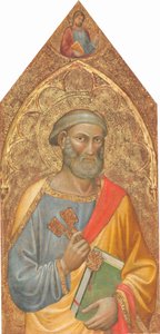 São Pedro, com São Tiago Maior acima, [painel esquerdo], c. 14151420. de Martino di Bartolomeo di Biagio