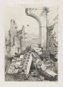 Ruínas do Castelo Bourscheid de Martinus Antonius Kuytenbrouwer jr.