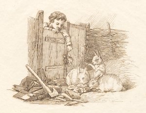 Ilustração para "Meia centena de fábulas para crianças" de Hey de Martinus Rørbye