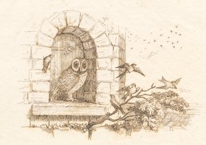 Ilustração para "Meia centena de fábulas para crianças" de Hey de Martinus Rørbye