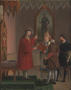Adolf, duque de Schleswig-Holstein, recusa a oferta de acesso ao trono dinamarquês. Copie após C. W. Eckersberg