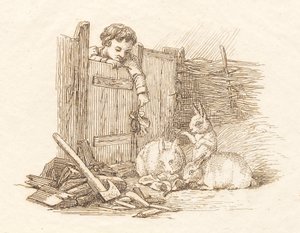 Ilustração para "Meia centena de fábulas para crianças" de Hey de Martinus Rørbye