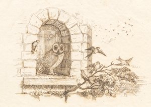 Ilustração para "Meia centena de fábulas para crianças" de Hey de Martinus Rørbye