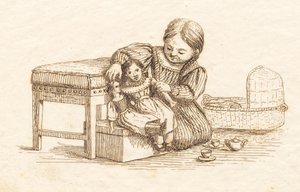 Ilustração para "Meia centena de fábulas para crianças" de Hey de Martinus Rørbye