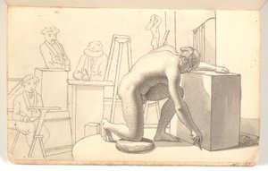 Artistas que desenham a partir de modelos de Martinus Rørbye