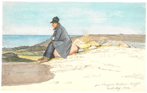 Homem sentado nas colinas de Bangsbo, Vendsyssel, 22 de maio de 1833 de Martinus Rørbye