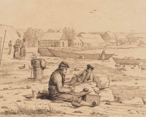 Strandgaden em Thisted. 1830 de Martinus Rørbye