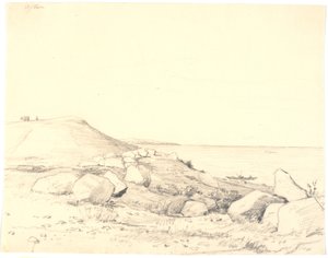 Paisagem da praia de Martinus Rørbye