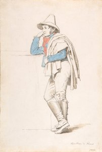 Estudo de um cocheiro romano, início do século XIX. de Martinus Rørbye
