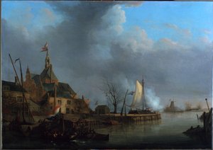 Neerlandês: O bombardeamento de Dordrecht pelos franceses em 24 de novembro de 1813