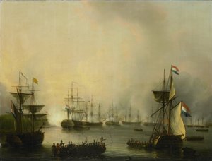 O bombardeio de Palembang, Sumatra, 24 de junho de 1821