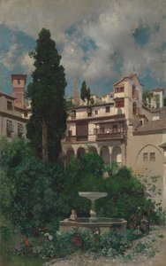 Um Jardim Espanhol. de Martín Rico y Ortega