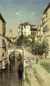 Uma cena do canal veneziano de Martín Rico y Ortega