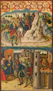 São Cristóvão encontra Satanás, São Cristóvão perante o Rei de Lícia, 148085. de Martín de Soria