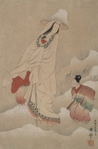 Lady Shizuka e os seus filhos de Maruyama Okyo