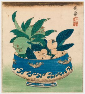 Pêssegos e nêsperas-do-japão de Maruyama Okyo