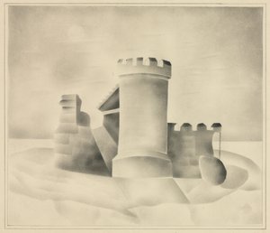 Ruínas ao luar, 1840. de Mary Altha Nims