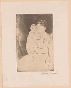 Babá e bebê Enfermeira e bebê Bill Mãe e filho de Mary Cassatt (signed by artist)