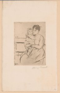 Op de bank
Mêre et enfant
Sobre o banco (título sobre o objecto) de Mary Cassatt (signed by artist)