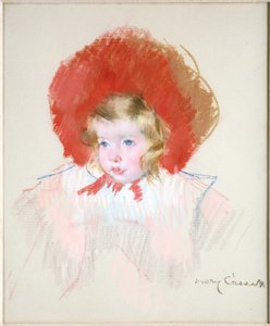 Criança com chapéu vermelho de Mary Cassatt
