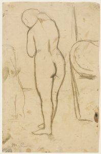 Desenho para "Standing Nude" (Nu em pé) de Mary Cassatt