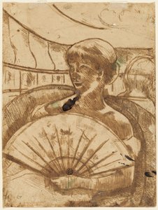 Na Opera Box [verso], 1880. de Mary Cassatt