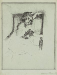 Ajoelhado em uma poltrona de Mary Cassatt
