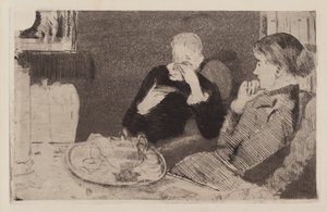 Lydia e sua mãe no chá de Mary Cassatt