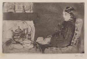 Lydia no chá da tarde, 1882. de Mary Cassatt