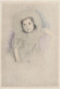 Margot vestindo um gorro (nº 1) de Mary Cassatt