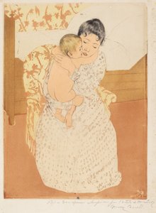 Carícia Materna, 1890-1891. de Mary Cassatt