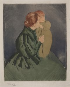 Mãe camponesa e criança de Mary Cassatt